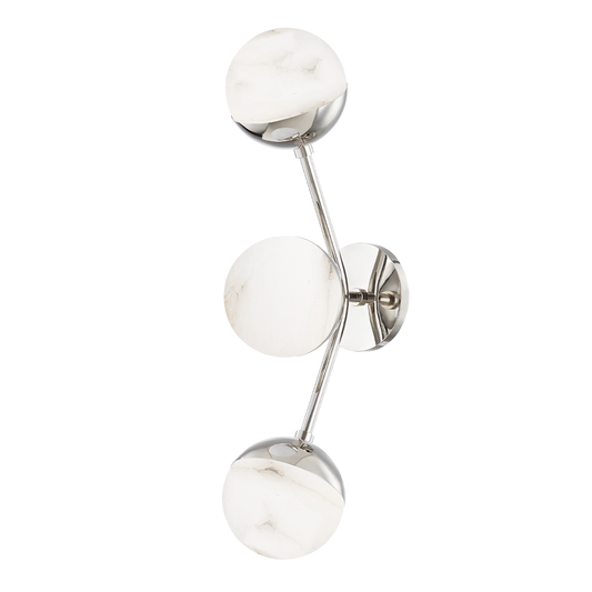 Saratoga Wall Sconce with Polished Nickel Finish