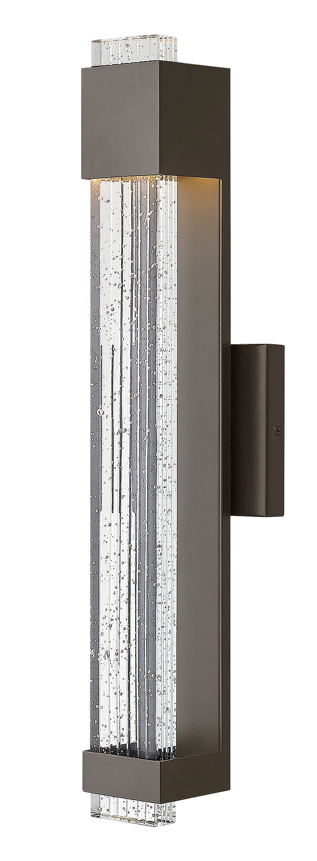 Glacier Large Wall Mount Lantern In Light Bronze Finish