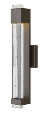 Glacier Large Wall Mount Lantern In Light Bronze Finish