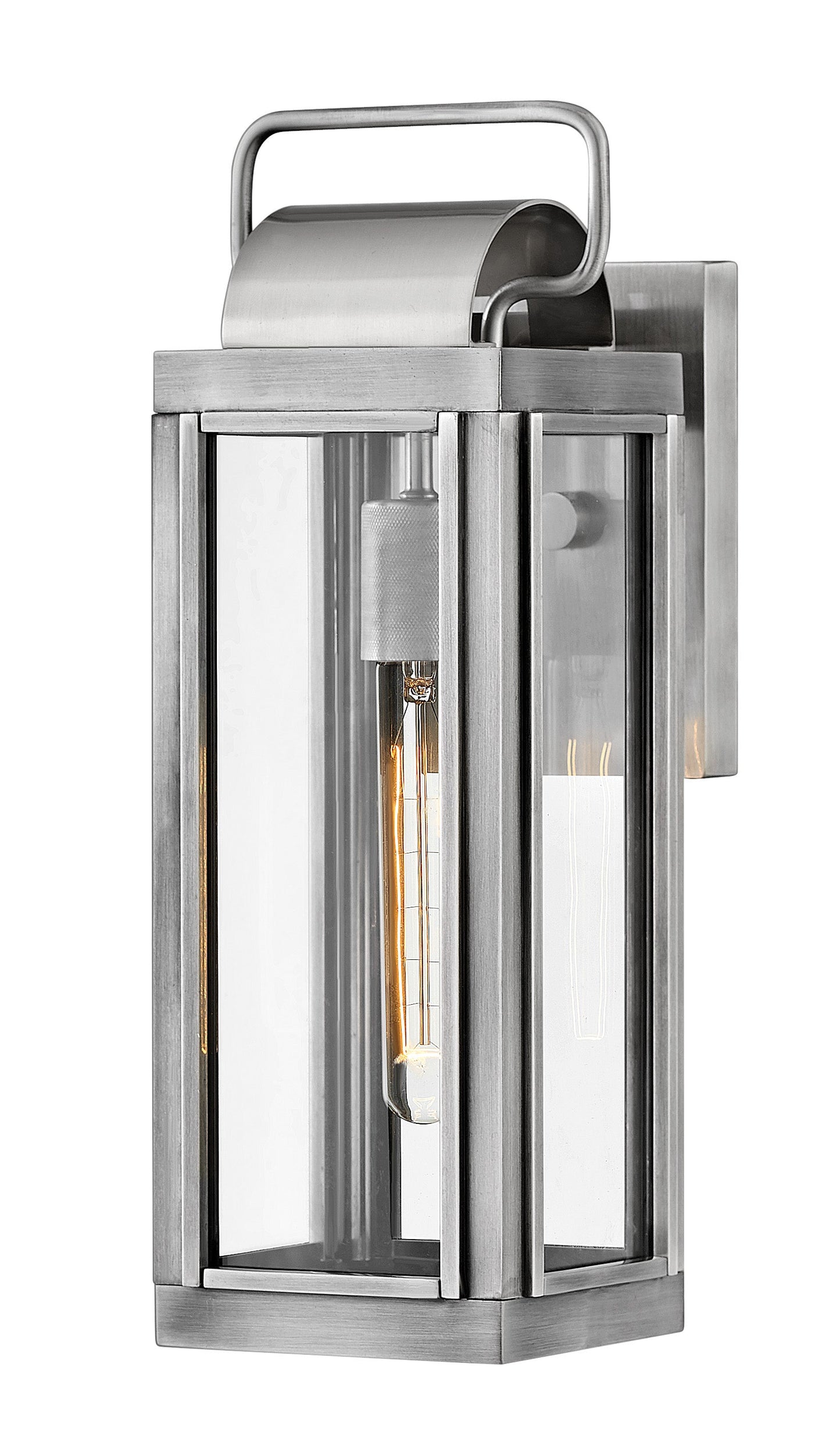 Sag Harbor Medium Wall Mount Lantern In Brushed Nickel Finish