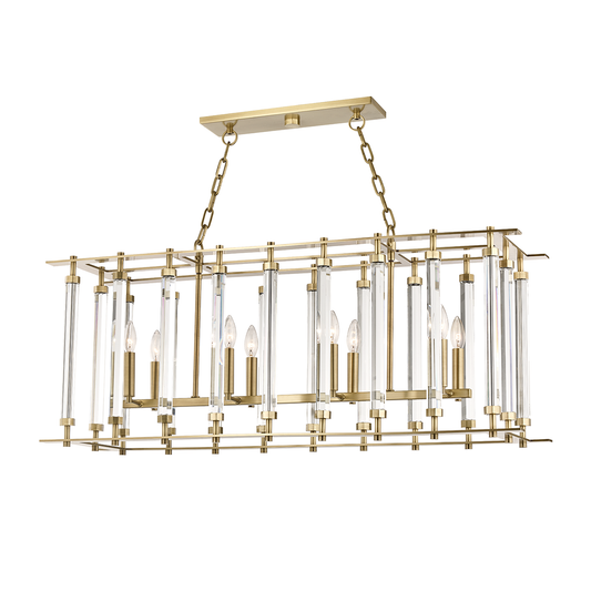 Haddon Linear with Aged Brass Finish