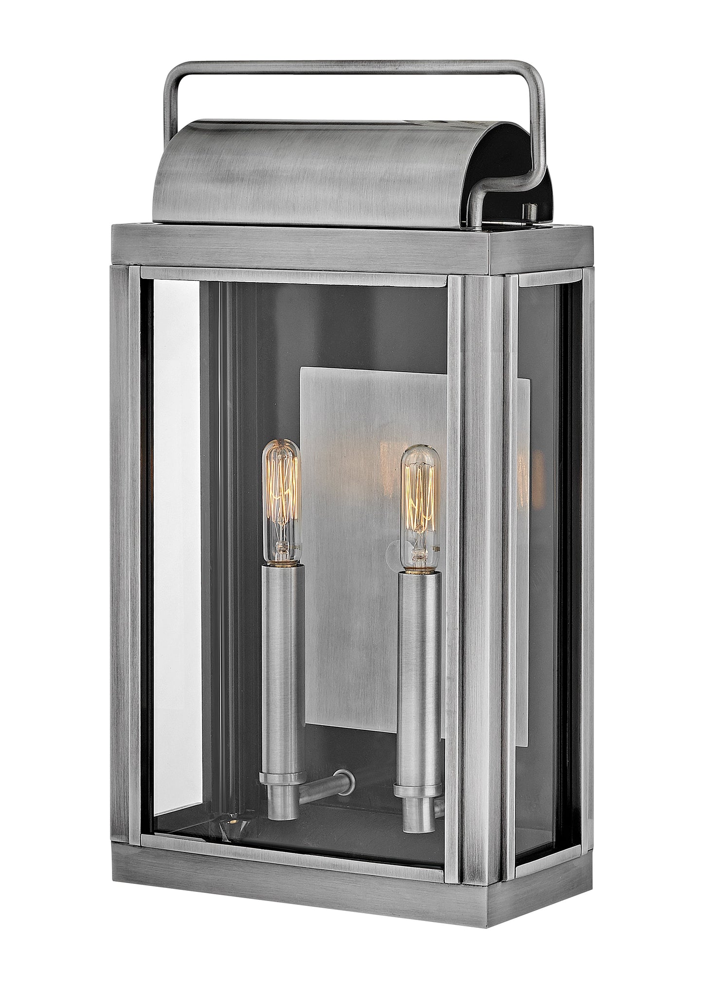 Sag Harbor Medium Wall Mount Lantern In Brushed Nickel Finish