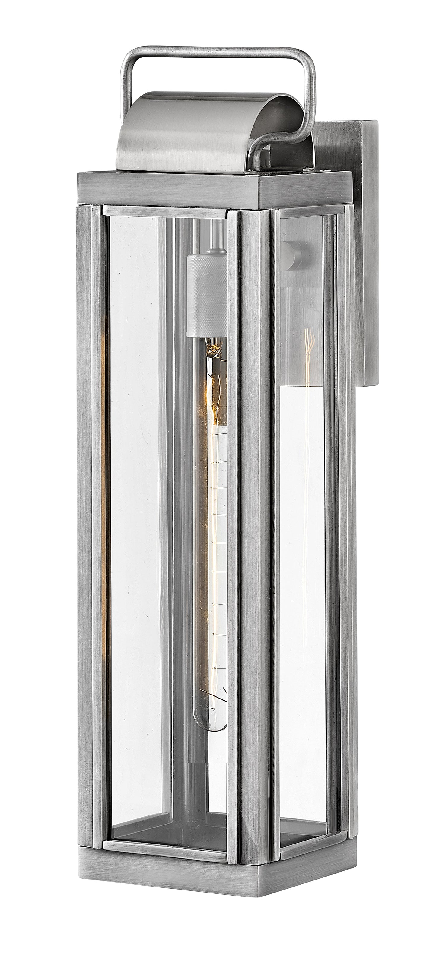 Sag Harbor Large Wall Mount Lantern In Brushed Nickel Finish
