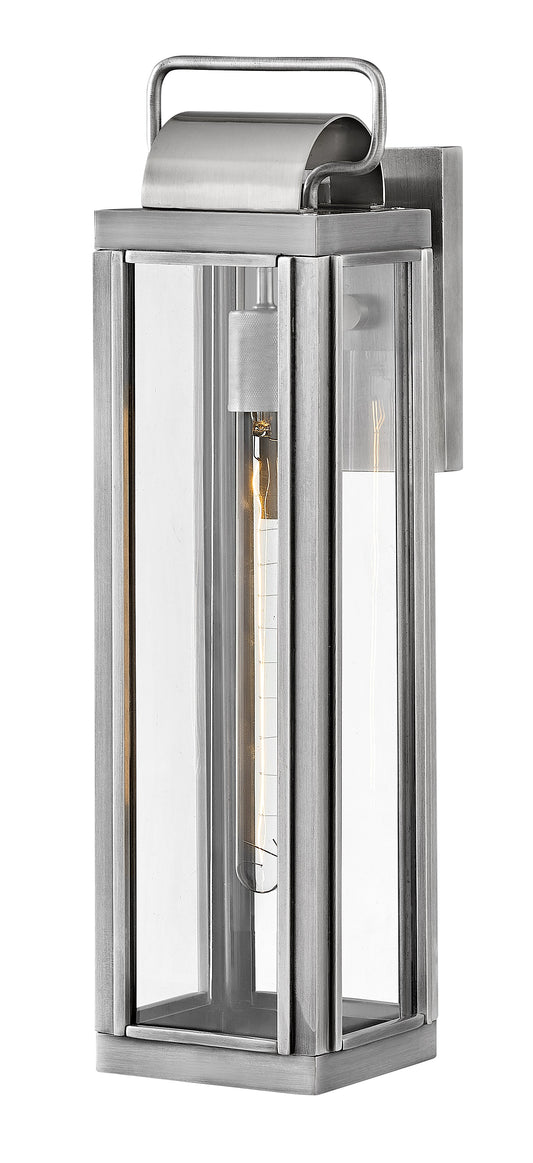 Sag Harbor Large Wall Mount Lantern In Brushed Nickel Finish