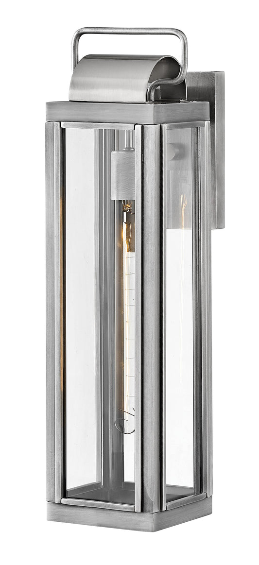 Sag Harbor Large Wall Mount Lantern In Brushed Nickel Finish