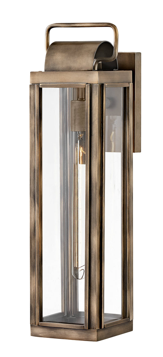 Sag Harbor Large Wall Mount Lantern In Light Bronze Finish
