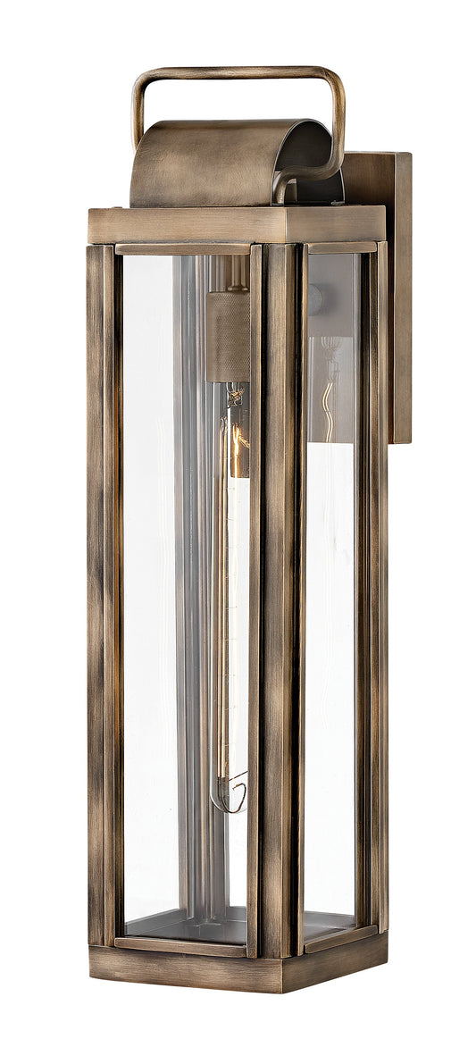 Sag Harbor Large Wall Mount Lantern In Light Bronze Finish