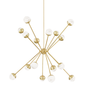 Saratoga Chandelier with Aged Brass Finish