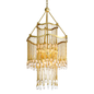 Kiara Chandelier In Gold Leaf Finish