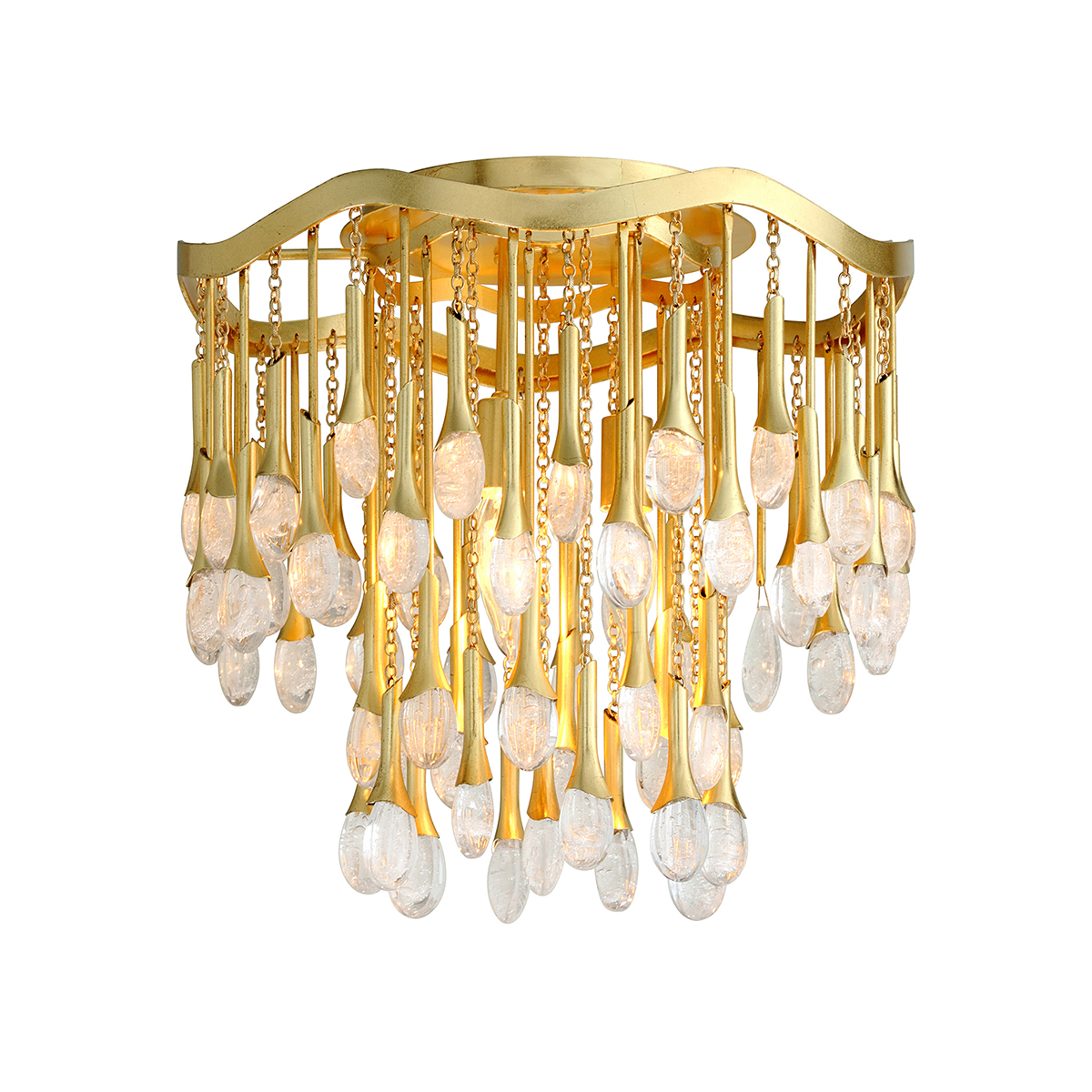Kiara Semi Flush In Gold Leaf Finish