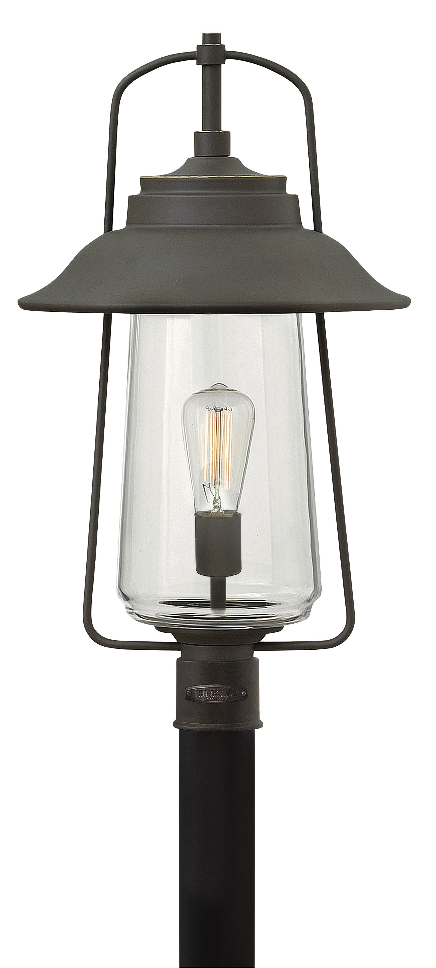 Belden Place Large Post Top or Pier Mount Lantern In Light Bronze Finish