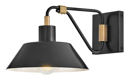 Brewster Small Wall Mount Barn Light In Black Finish