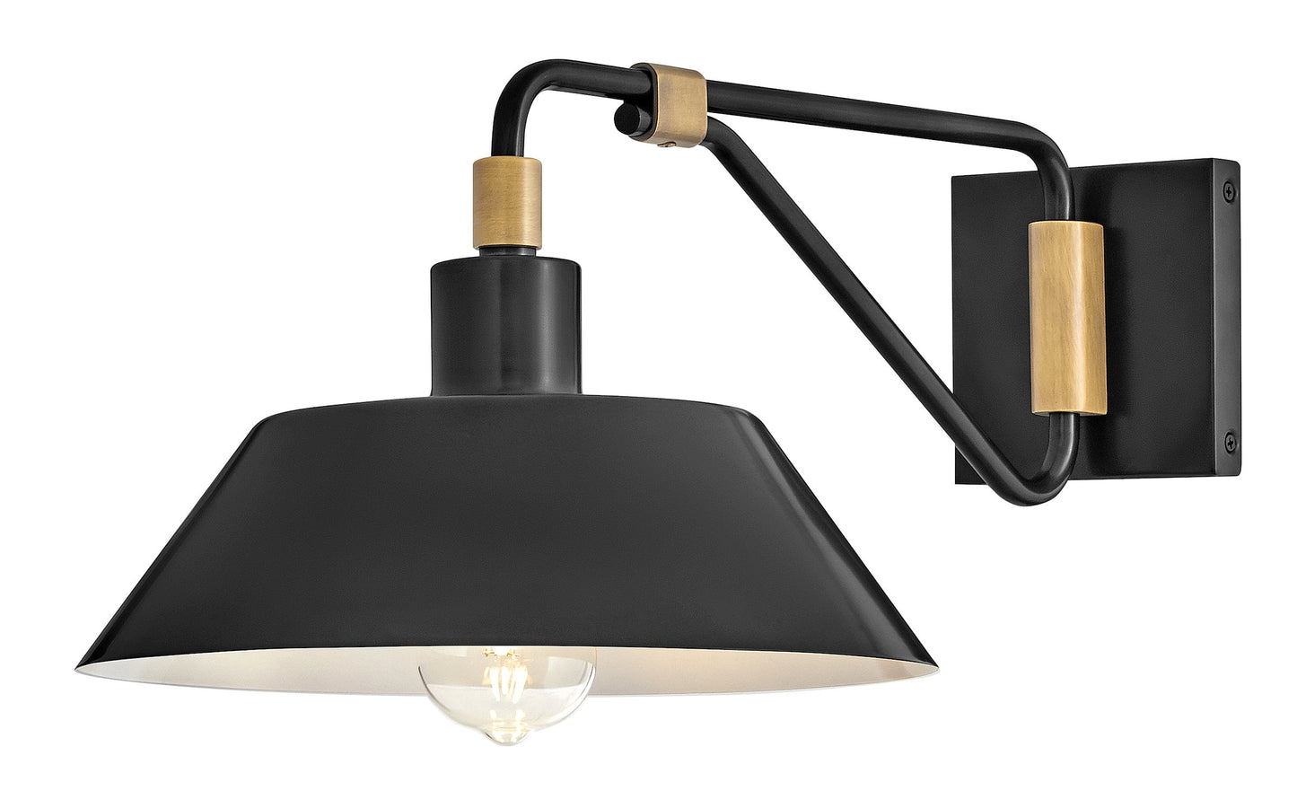 Brewster Medium Wall Mount Barn Light In Black Finish