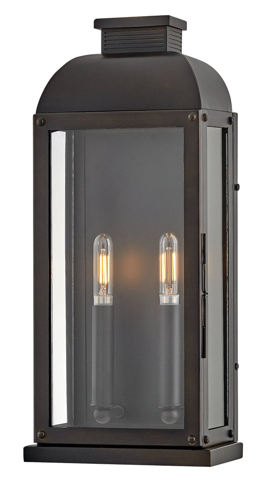 Tiverton Medium Wall Mount Lantern In Dark Brass Finish