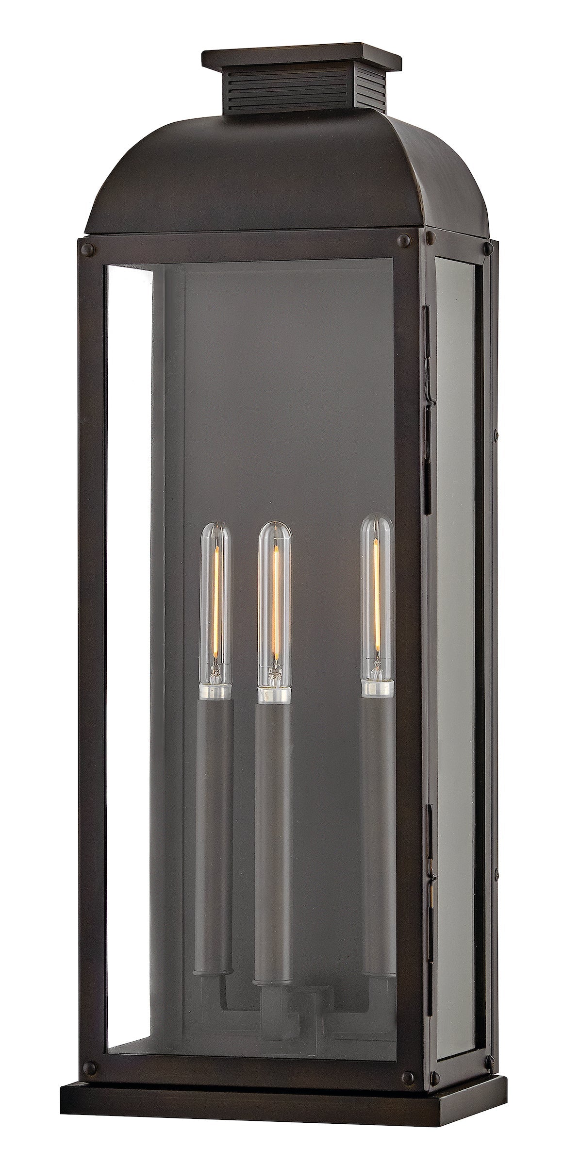 Tiverton Large Wall Mount Lantern In Dark Brass Finish