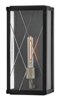 Monte Medium Wall Mount Lantern In Black Finish