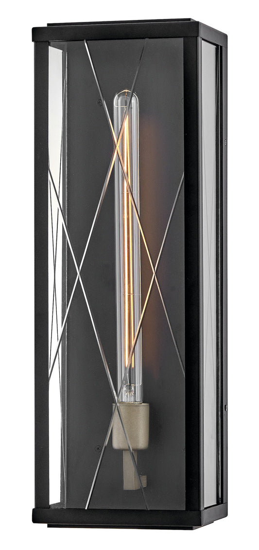 Monte Large Wall Mount Lantern In Black Finish