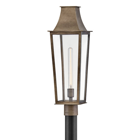 Georgetown Large Post Top Lantern In Light Bronze Finish