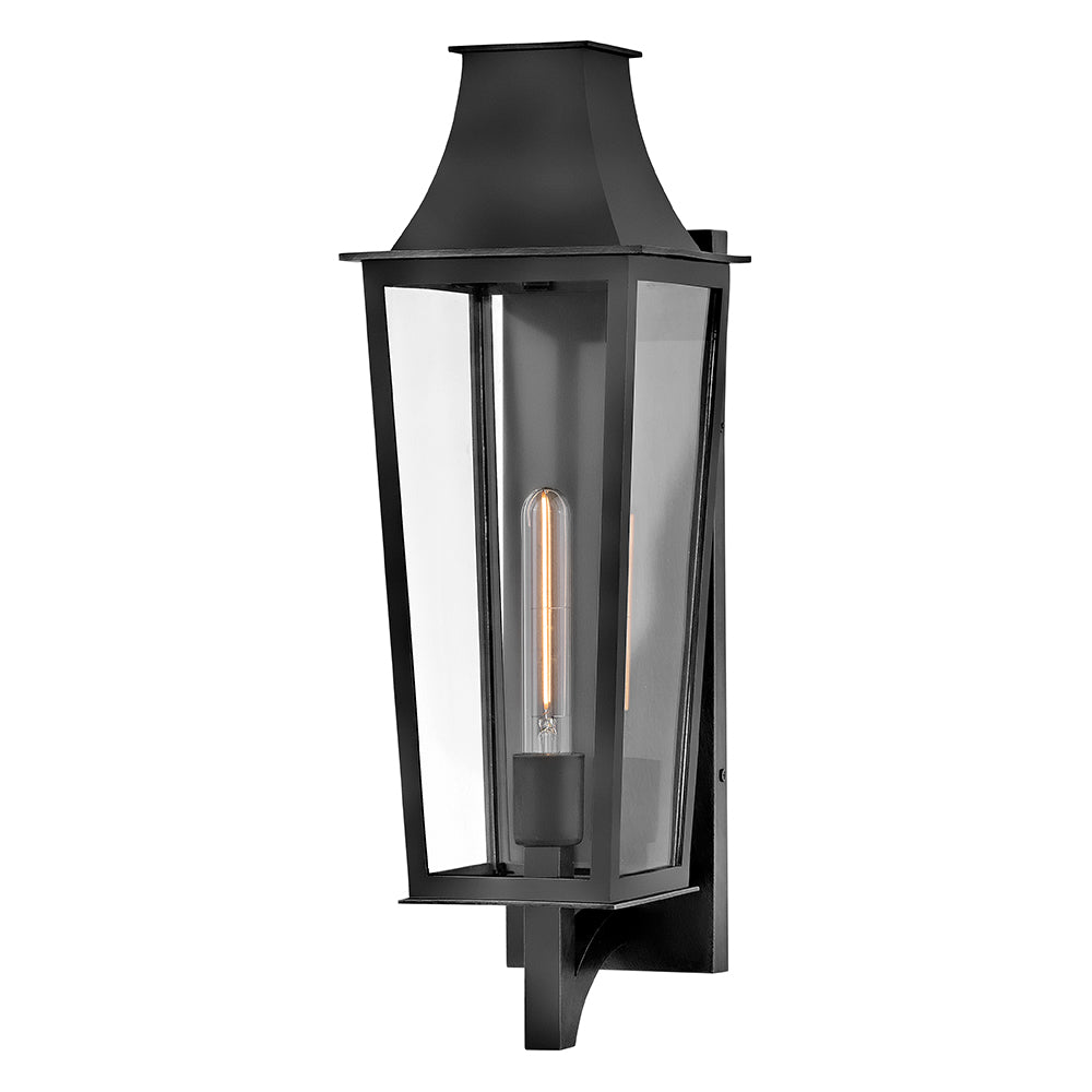 Georgetown Large Wall Mount Lantern In Black Finish
