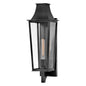 Georgetown Large Wall Mount Lantern In Black Finish
