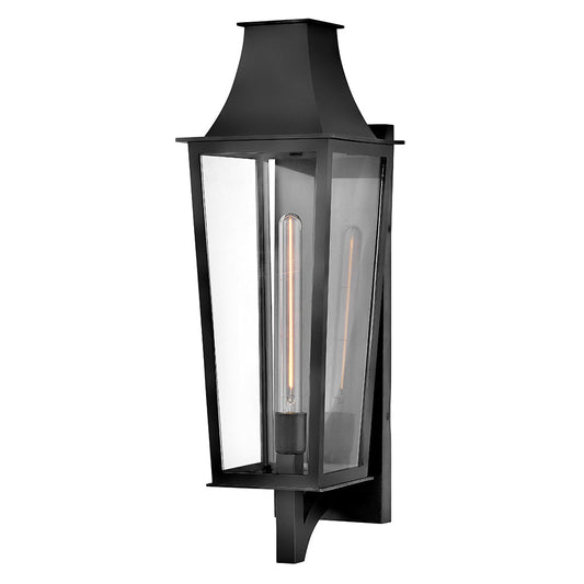 Georgetown Large Wall Mount Lantern In Black Finish
