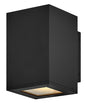 Tetra Small Downlight Wall Mount Lantern In Black Finish