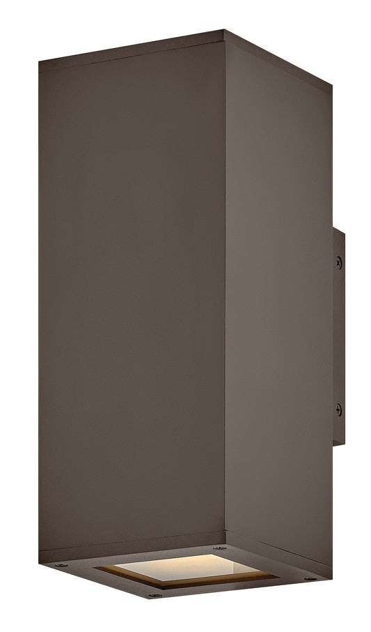 Tetra Small Wall Mount Lantern Up/Down In Dark Bronze Finish