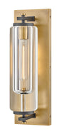 Lourde Medium Wall Mount Lantern In Light Brass Finish