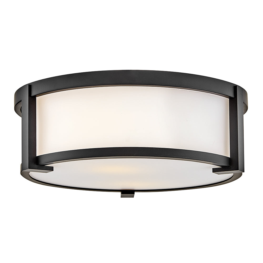 Lowell Small Flush Mount In Black Finish