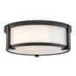 Lowell Small Flush Mount In Black Finish