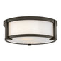 Lowell Small Flush Mount In Light Bronze Finish