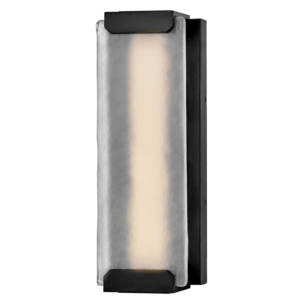 Zayde Medium Wall Mount Lantern In Black Finish