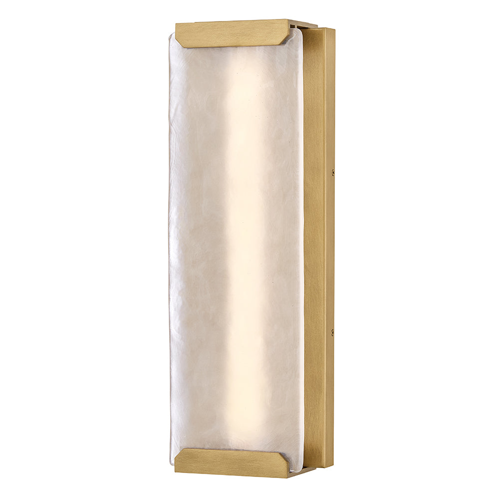 Zayde Large Wall Mount Lantern In Light Brass Finish