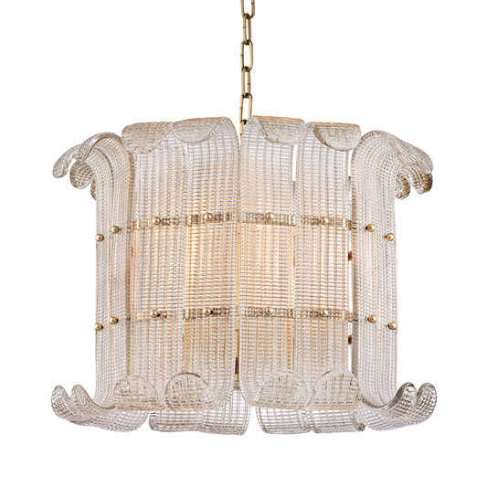 Brasher Chandelier with Aged Brass Finish