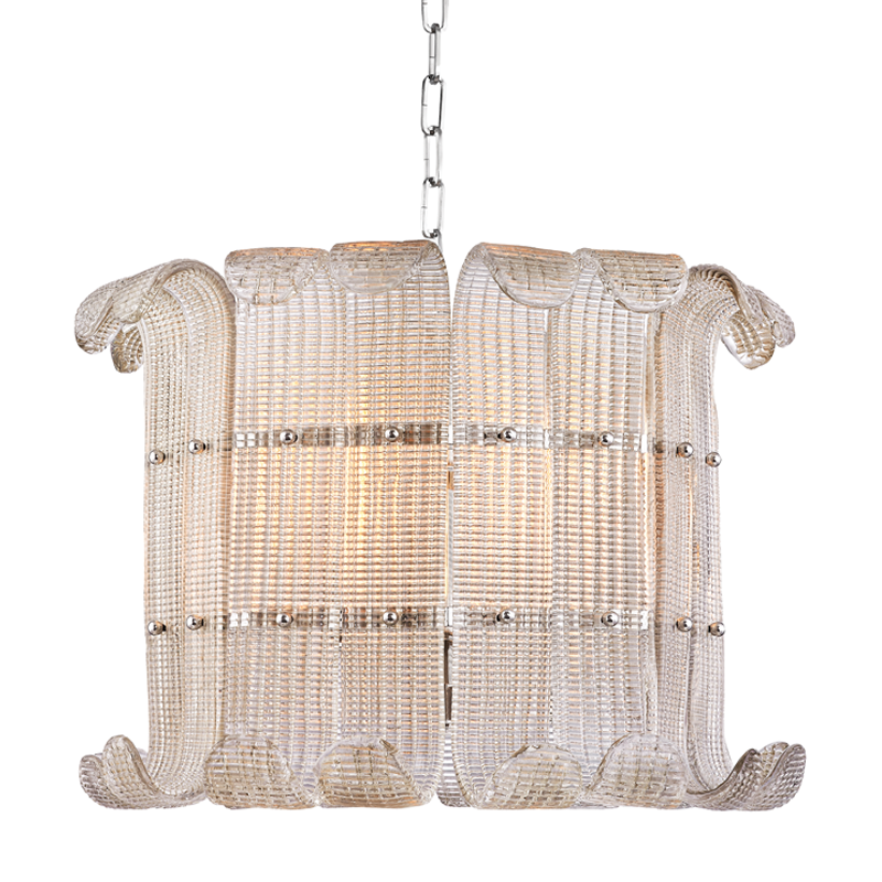 Brasher Chandelier with Polished Nickel Finish