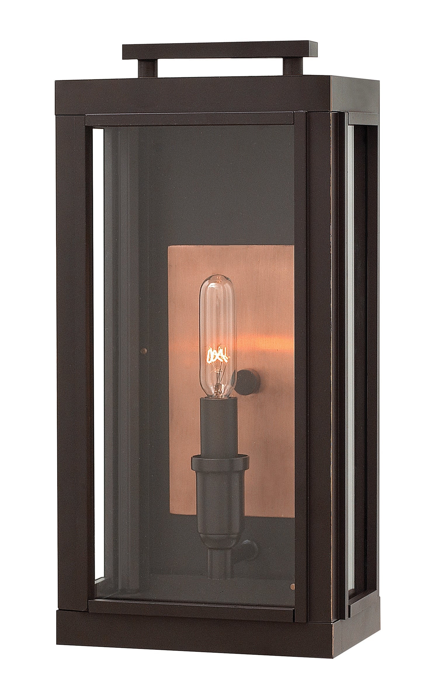 Sutcliffe Medium Wall Mount Lantern In Light Bronze Finish