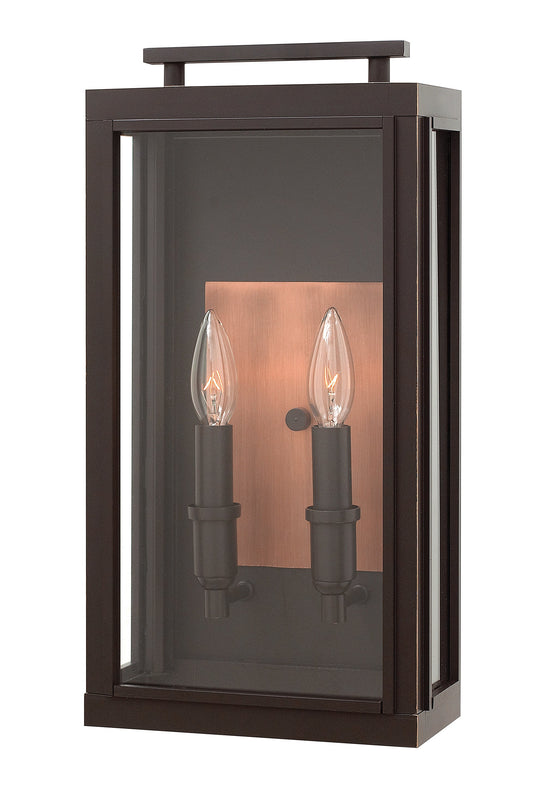 Sutcliffe Medium Wall Mount Lantern In Light Bronze Finish
