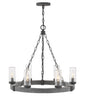 Sawyer Medium Single Tier Chandelier In Black Finish