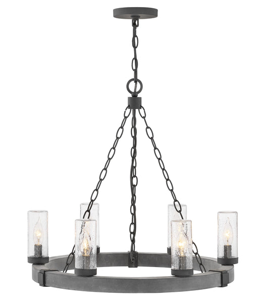 Sawyer Medium Single Tier Chandelier In Black Finish