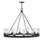 Sawyer Large Single Tier Chandelier In Black Finish