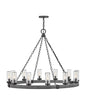 Sawyer Large Single Tier Chandelier In Black Finish