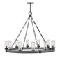 Sawyer Large Single Tier Chandelier In Black Finish