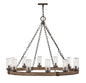 Sawyer Large Single Tier Chandelier In Wood Finish