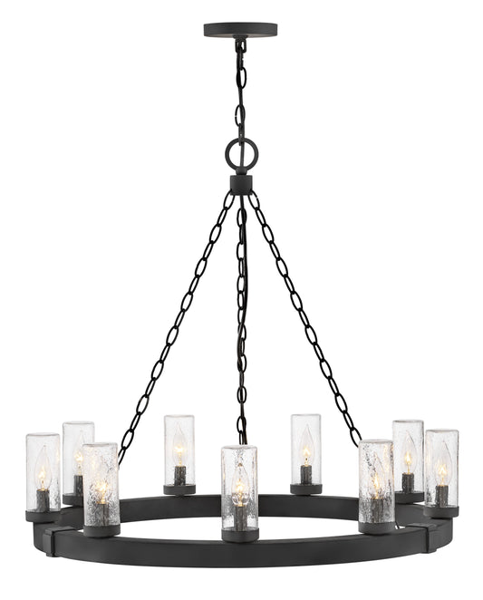 Sawyer Medium Single Tier Chandelier In Black Finish