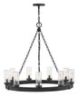 Sawyer Medium Single Tier Chandelier In Black Finish