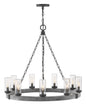 Sawyer Medium Single Tier Chandelier In Black Finish