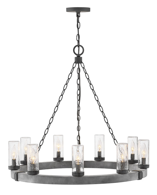 Sawyer Medium Single Tier Chandelier In Black Finish