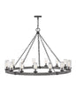 Sawyer Large Single Tier Chandelier In Black Finish
