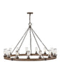 Sawyer Large Single Tier Chandelier In Wood Finish