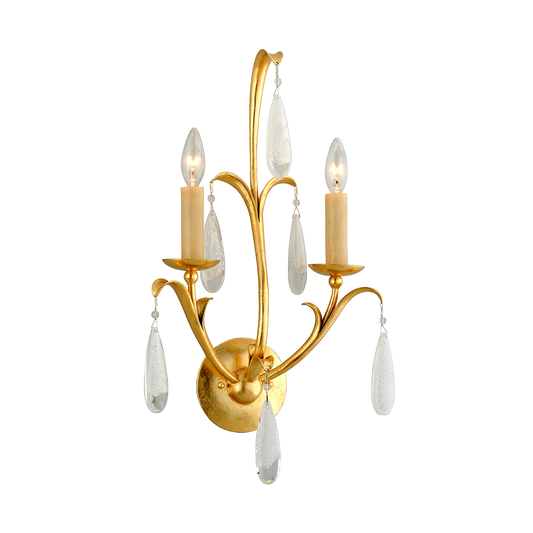 Prosecco Wall Sconce In Gold Leaf Finish